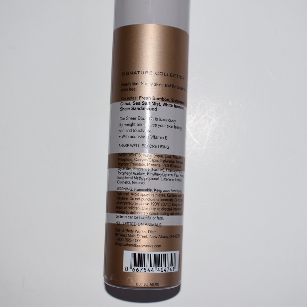 Bath & Body Works Liquid Sunshine Sheer Body Oil - Picture 4 of 6